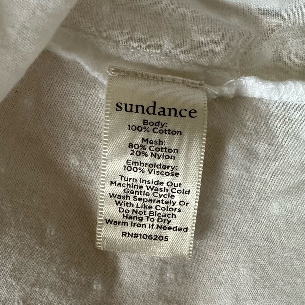 Sundance White Ruffled Bib Collar Blouse - Picture 5 of 5